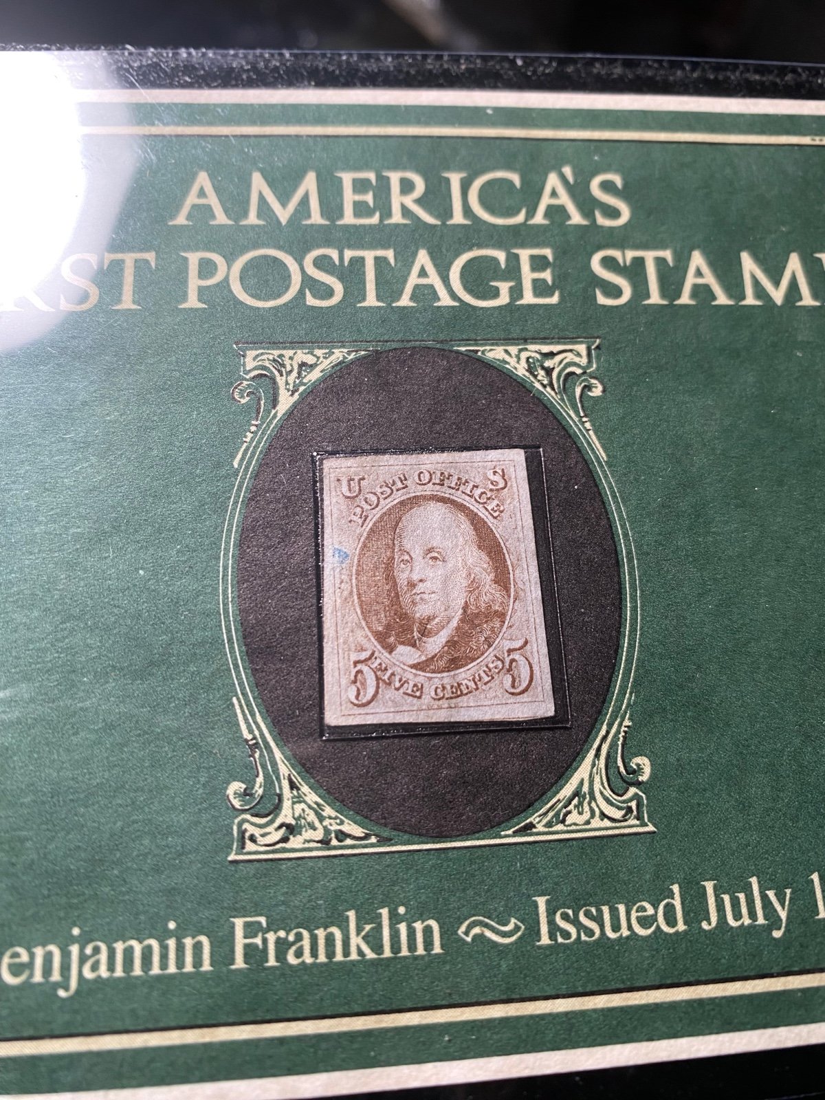 The 1847 U.S. FIVE CENT Benjamin Franklin Stamp - Americas First Postage Stamp