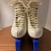 Riedell Figure Ice Skates White Leather Wilson Excel Blades w Guards 13 Youth