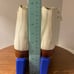 Riedell Figure Ice Skates White Leather Wilson Excel Blades w Guards 13 Youth