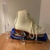 Riedell Figure Ice Skates White Leather Wilson Excel Blades w Guards 13 Youth