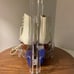 Riedell Figure Ice Skates White Leather Wilson Excel Blades w Guards 13 Youth