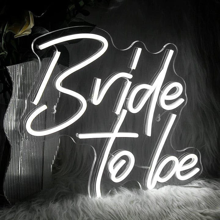 Gamerneon Bride to be Neon Signs White LED Neon Lights for Wall Decor Wedding
