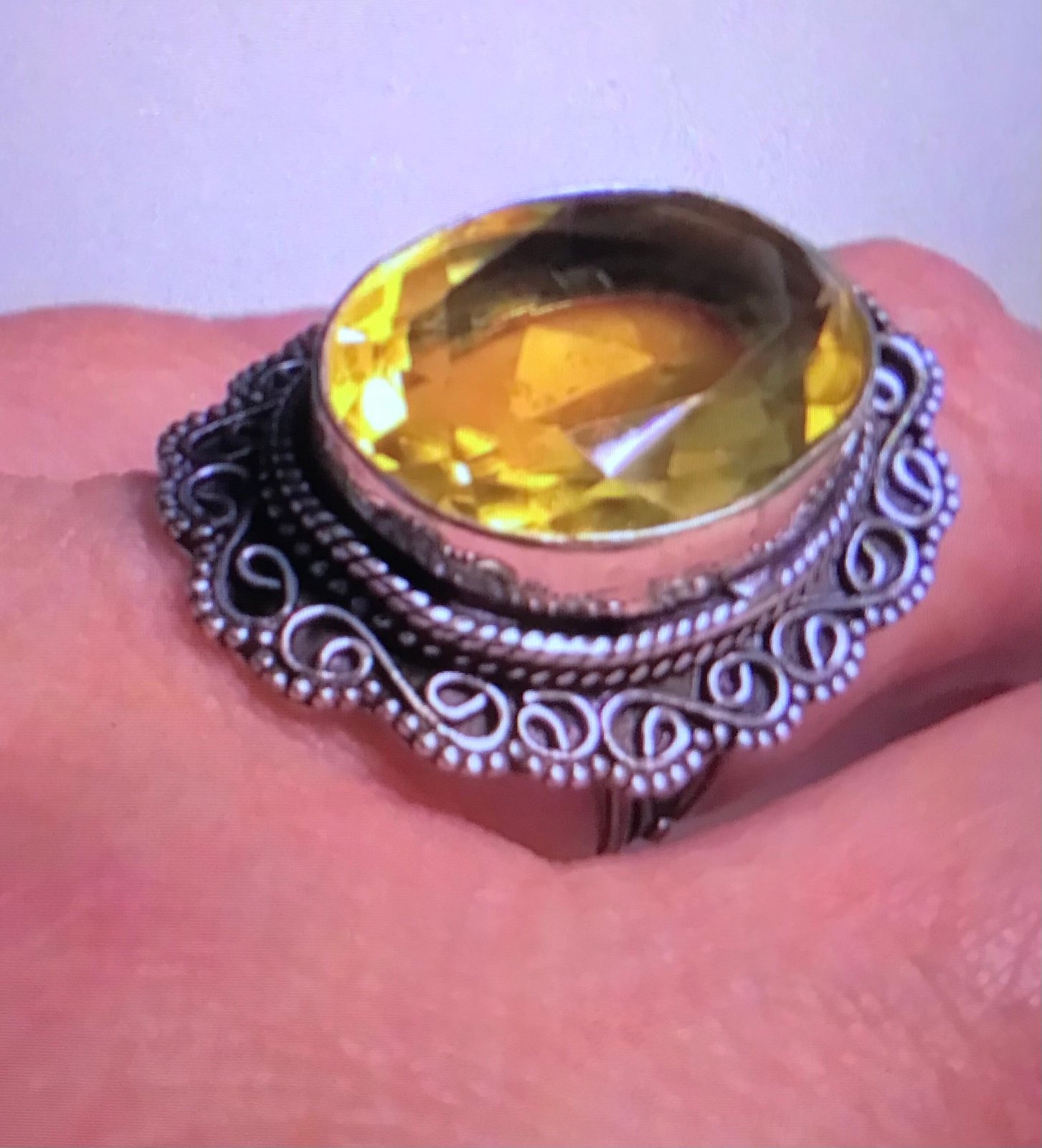 Citrine 925 Sterling Silver Ring