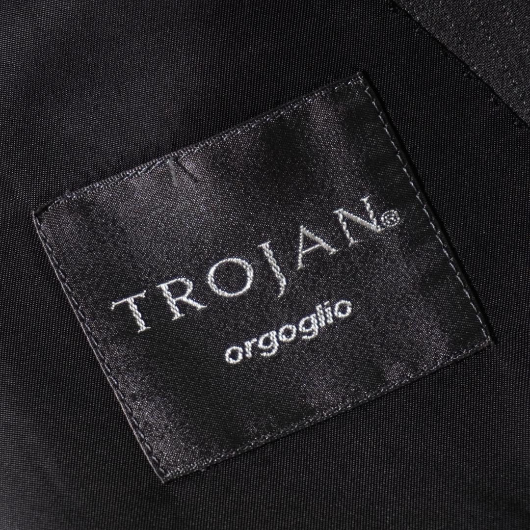 TROJAN Striped Single-Breasted Suit, Gray/VW184