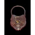 Vintage LE Smith Large Pineapple & Fan Scalloped Edge in Pink Luster/Iridescent