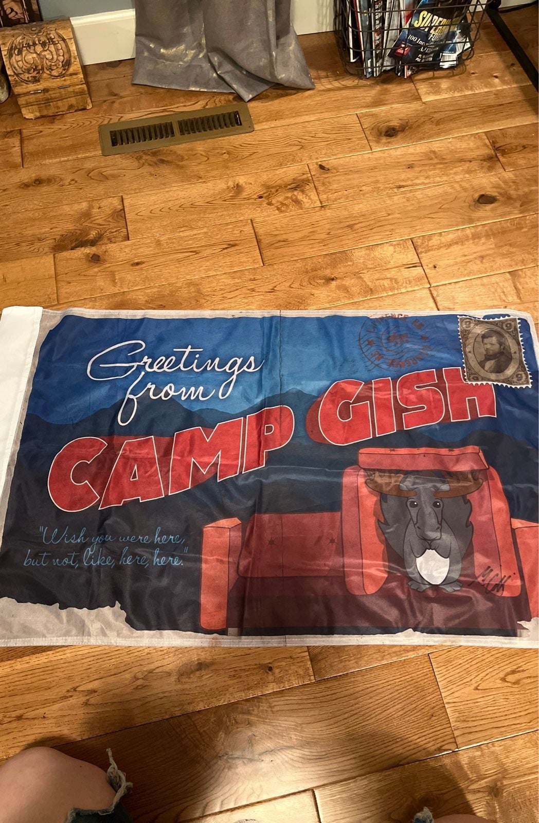 2020 Camp Gish Flag SIGNED BY MISHA COLLINS