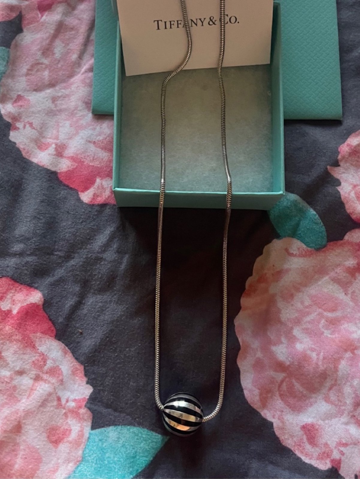 Rare retired Tiffany & Co 925 ball rope Necklace