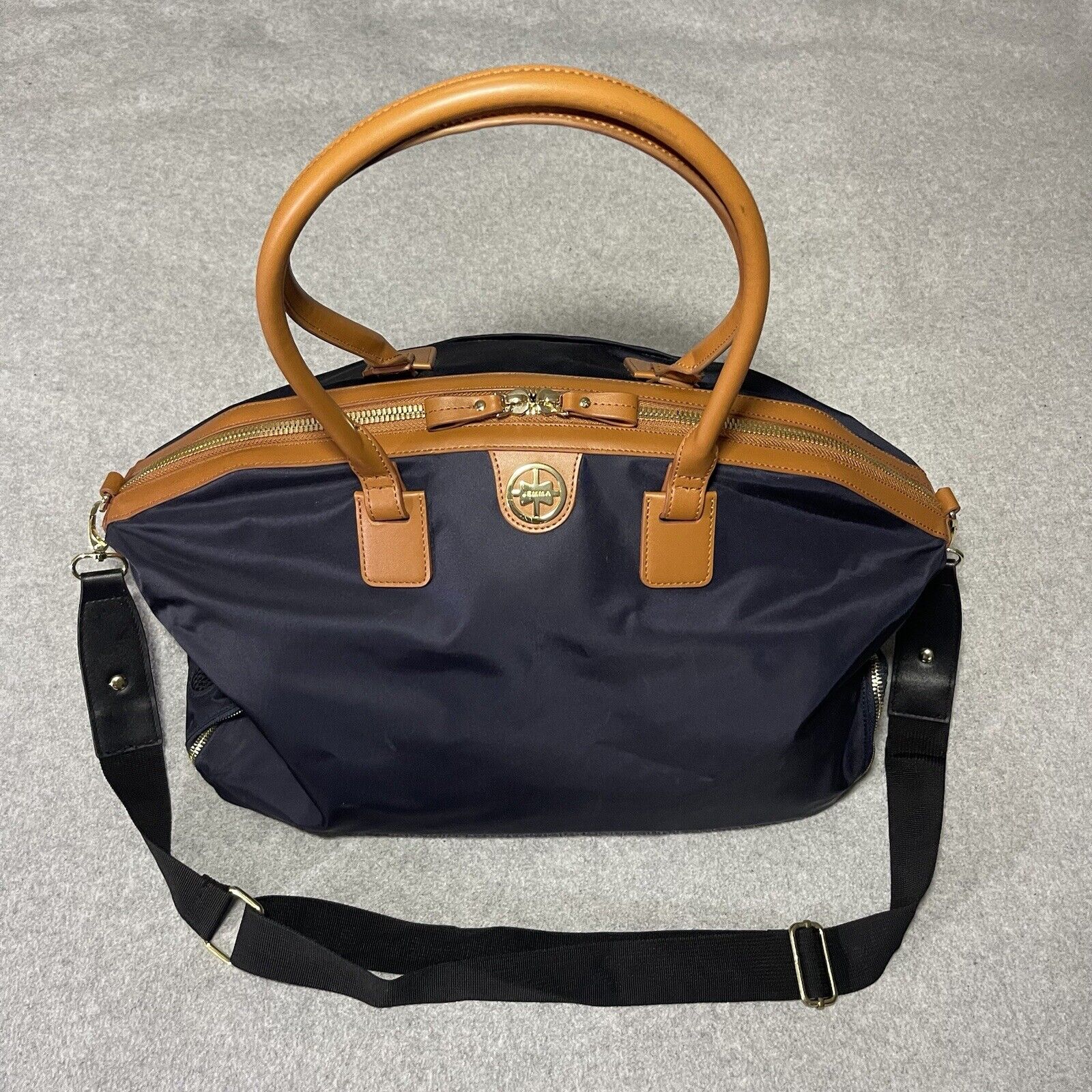 JEMMA Birdie 43 Oxford Blue Vegan Duffle Gym Bag Tote Diaper Baby Bag Travel Bag