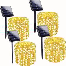 4-Pack 160FT 400 LED Solar String Lights Outdoor, Waterproof Solar Outdoor Light