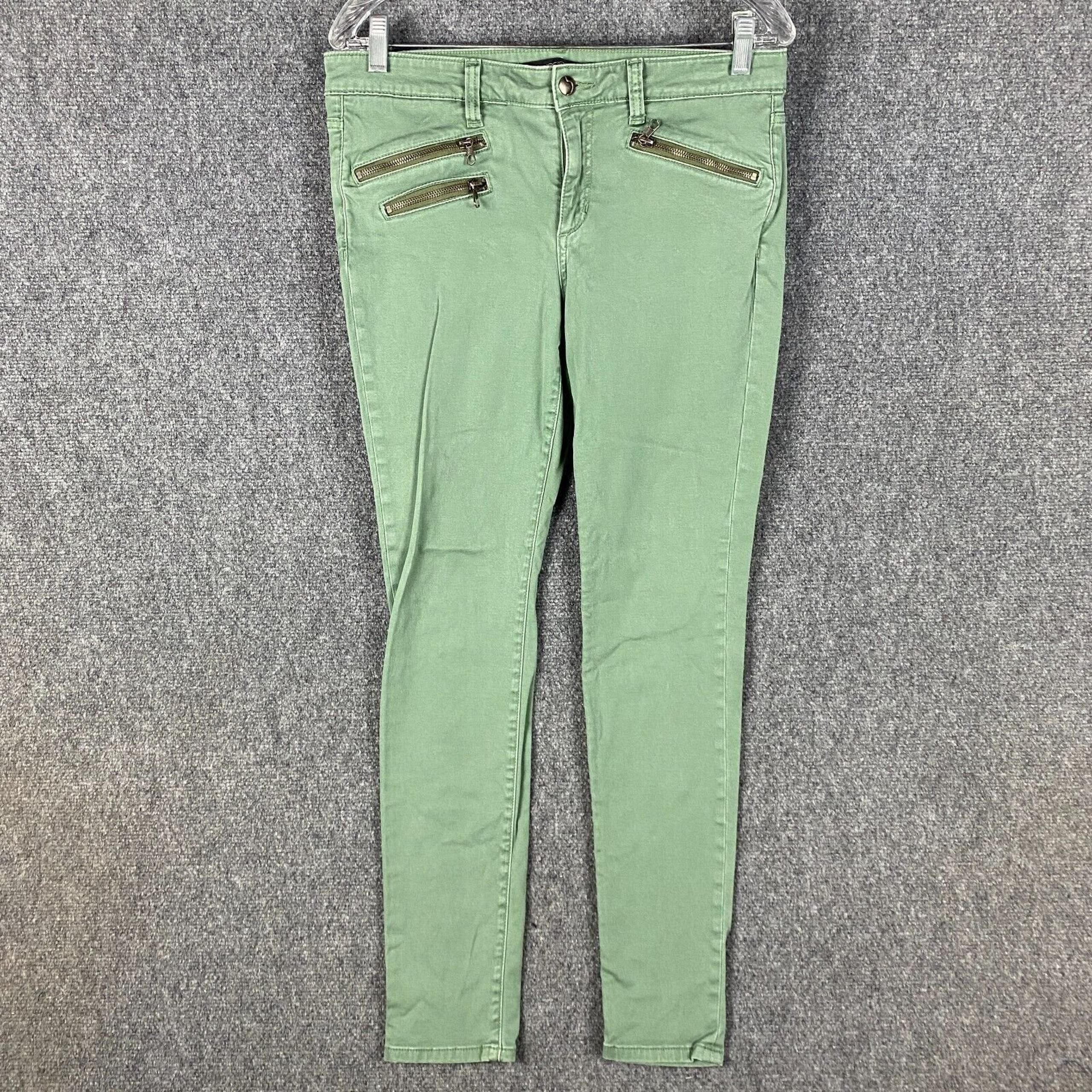 Joe's Jeans Women's Size 30 Rocker Skinny Distressed Stretch Green Cotton