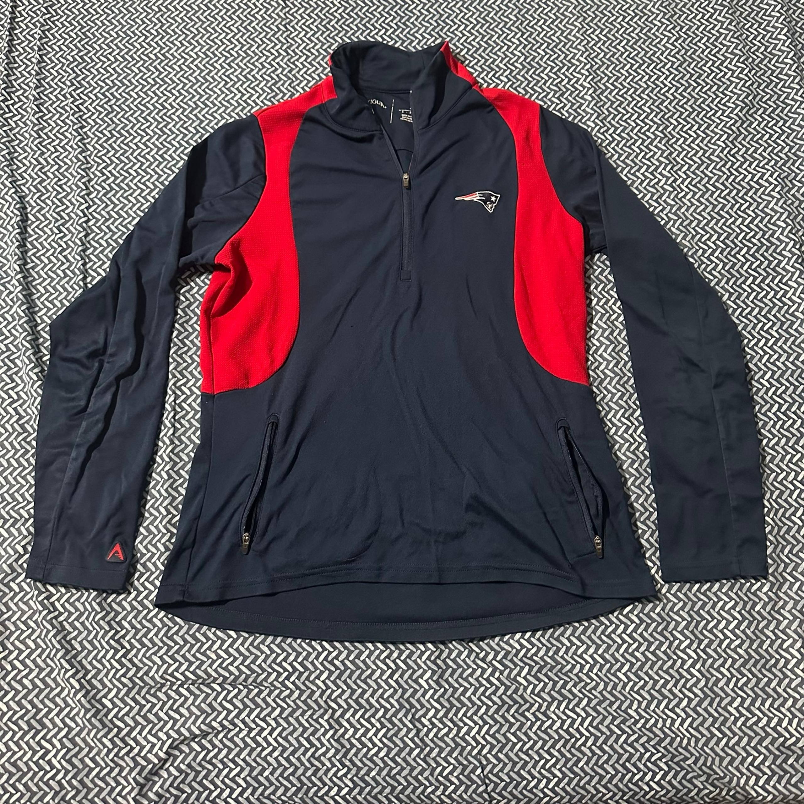 New England Patriots Antigua Women’s  1/4 Zip Pullover Shirt size S Activewear