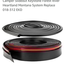 Keystone RV slideout 1 in black rubber D seal replacement