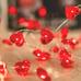 Valentine Day Decorations 10 ft 40 LEDs Red Heart Shaped Twinkle Fairy Strings