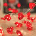 Valentine Day Decorations 10 ft 40 LEDs Red Heart Shaped Twinkle Fairy Strings