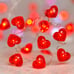 Valentine Day Decorations 10 ft 40 LEDs Red Heart Shaped Twinkle Fairy Strings