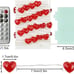 Valentine Day Decorations 10 ft 40 LEDs Red Heart Shaped Twinkle Fairy Strings