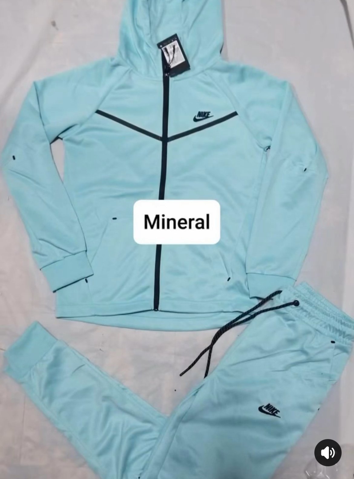 NIKE TECH JACKET AND PANTS BRAND NEW WITH TAGS COLOR MINERAL SIZE L MAKE OFFER