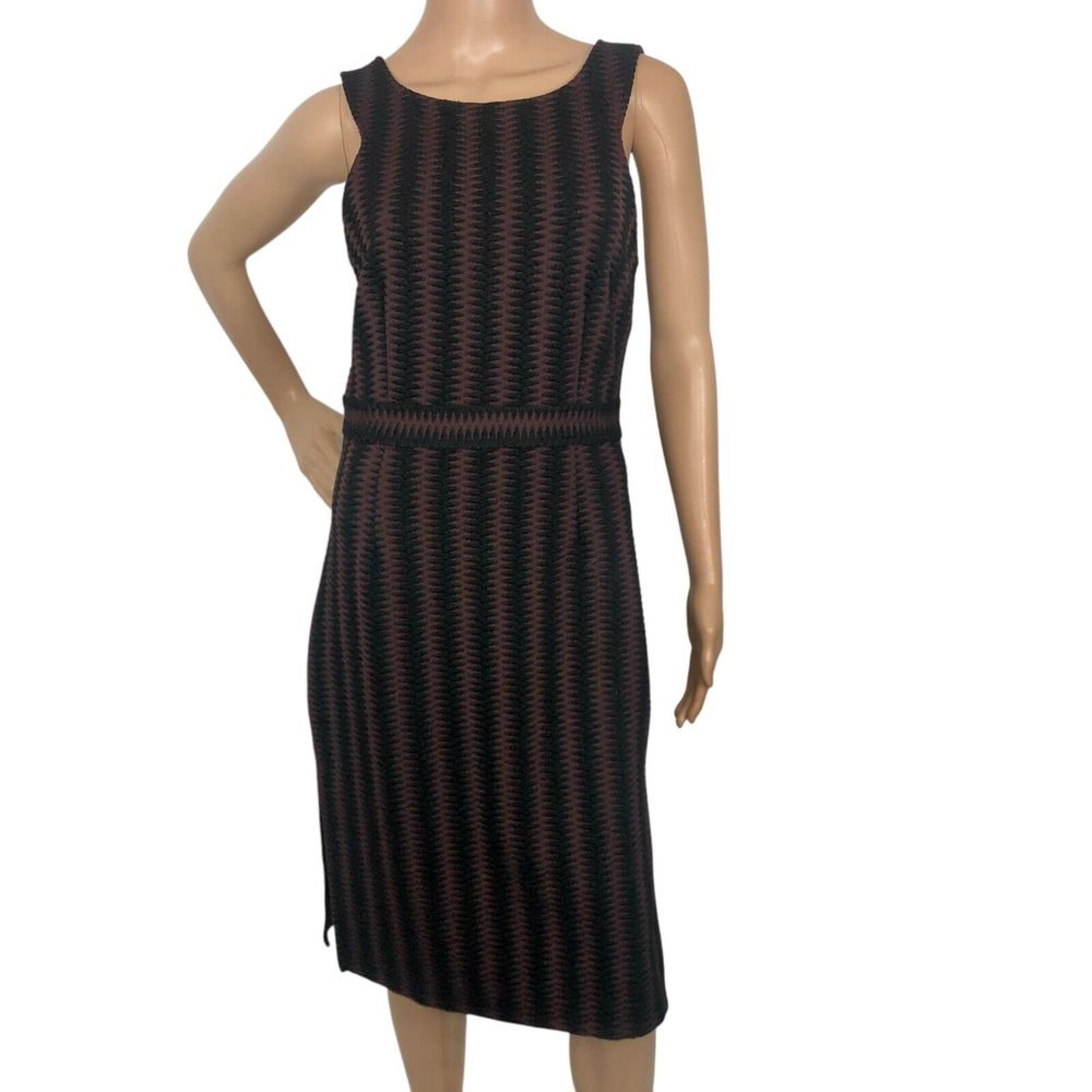 Maeve Anthropologie Zig Zag Stripe Knit Sheath Dress Size M Party Career Classy