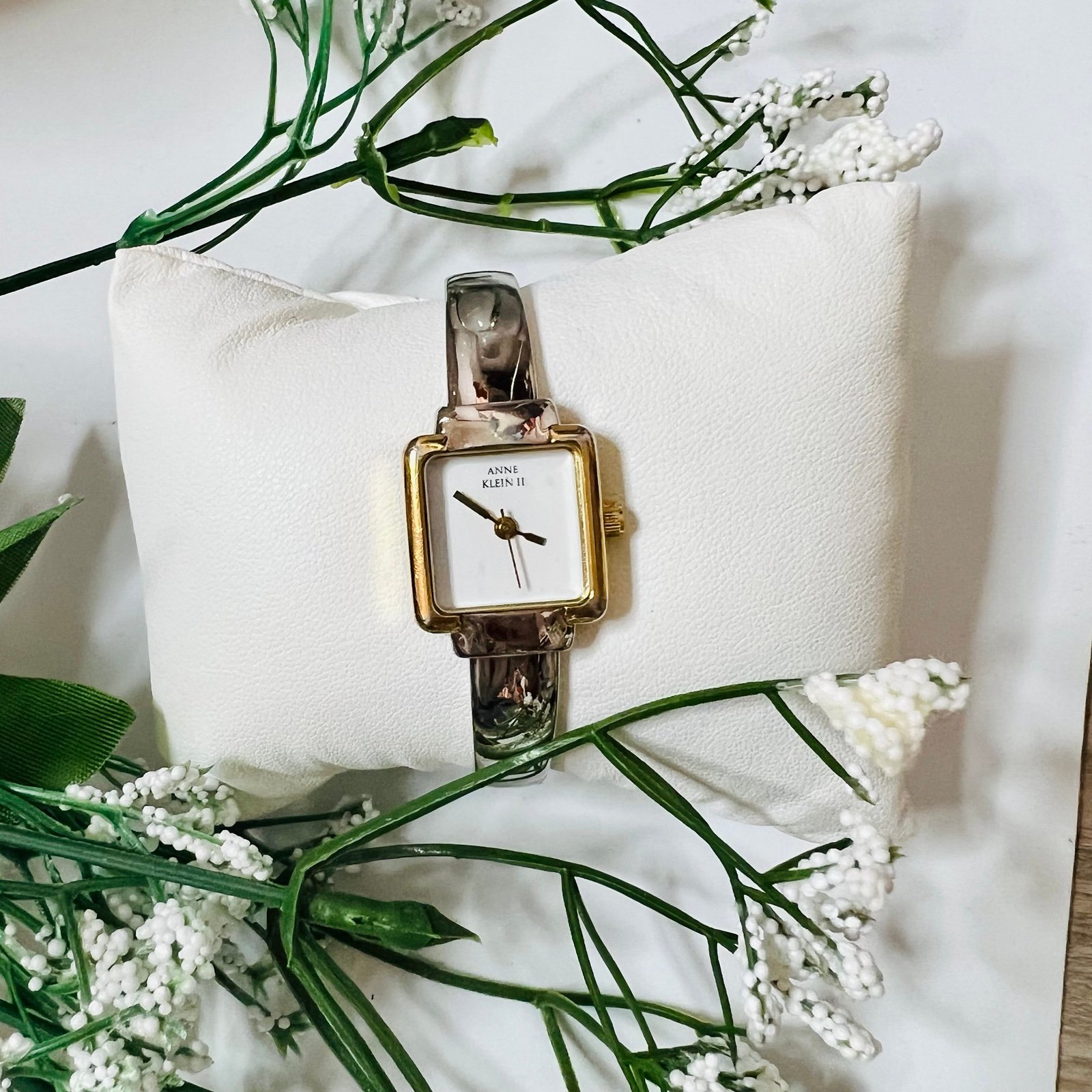 Anne Klein Silver & Gold Square Watch