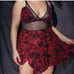 Red Plus Size lingerie Set