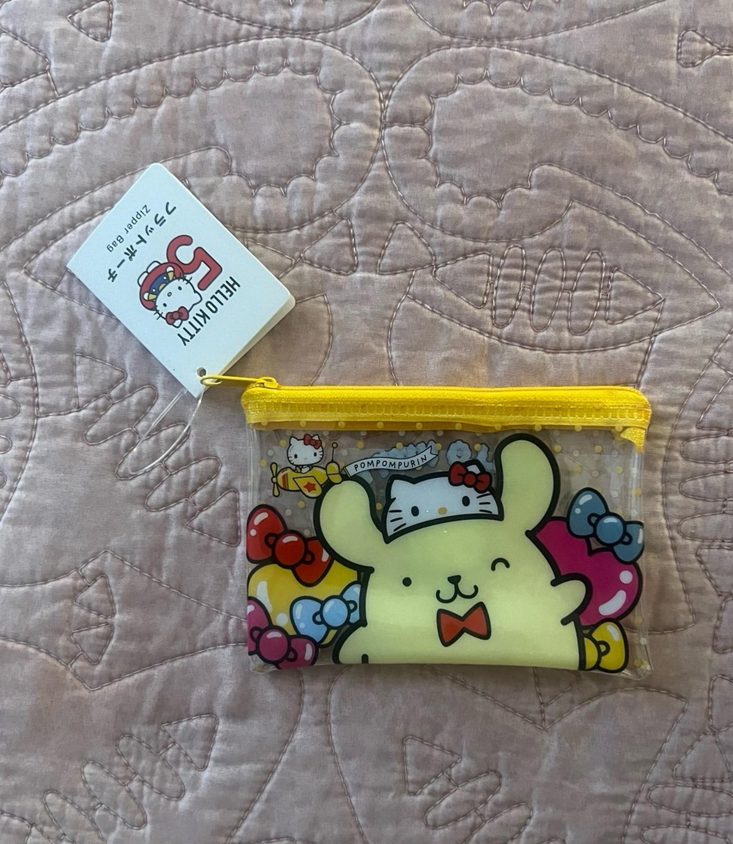 Hello Kitty 50th Anniversary Clear Zipper bag - pompompurin