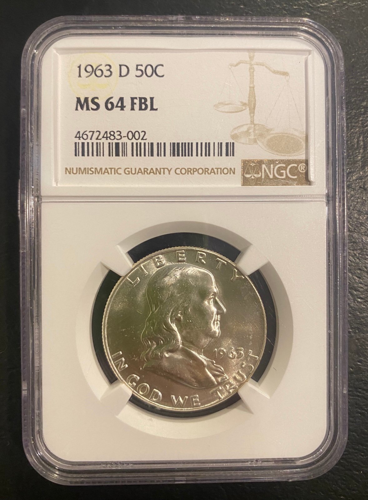 1963-D Franklin Half
