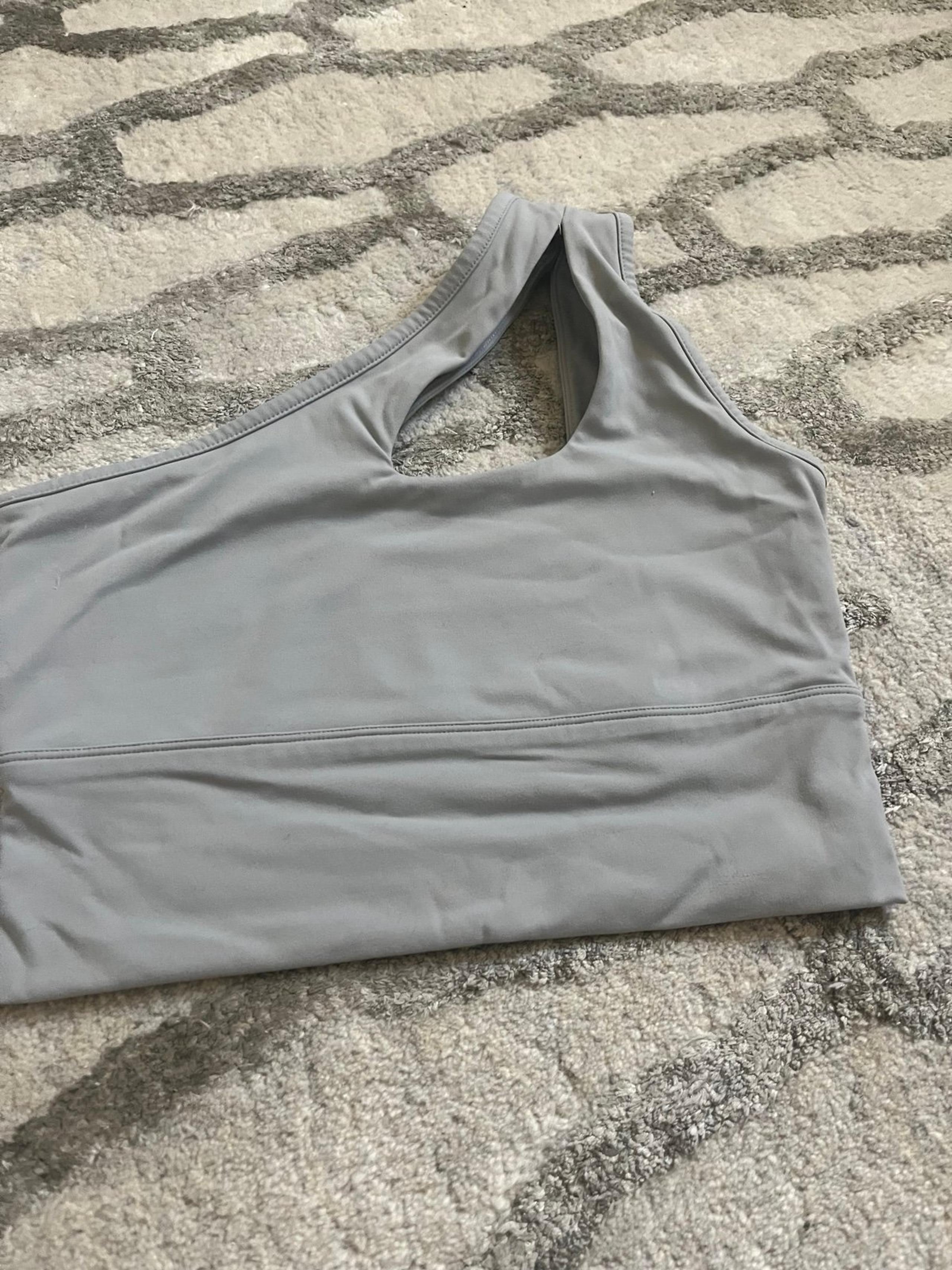 Ilus One Shoulder Sports Bra Active Top Gray Size Small