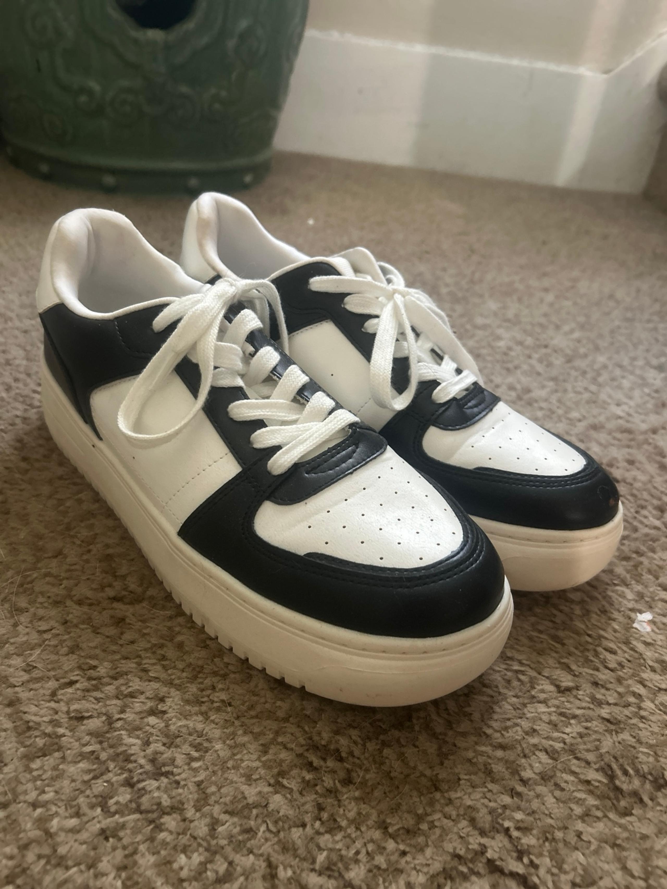 Black and white sneakers