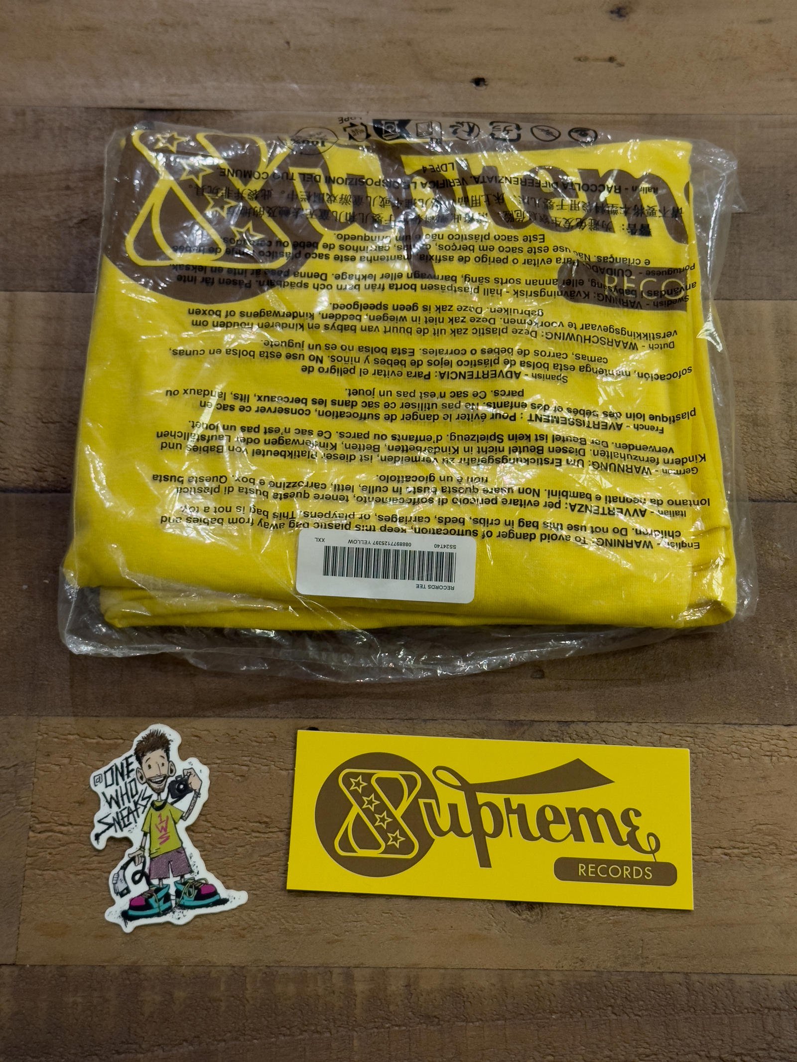 Supreme Records Tee & Sticker Size XXL