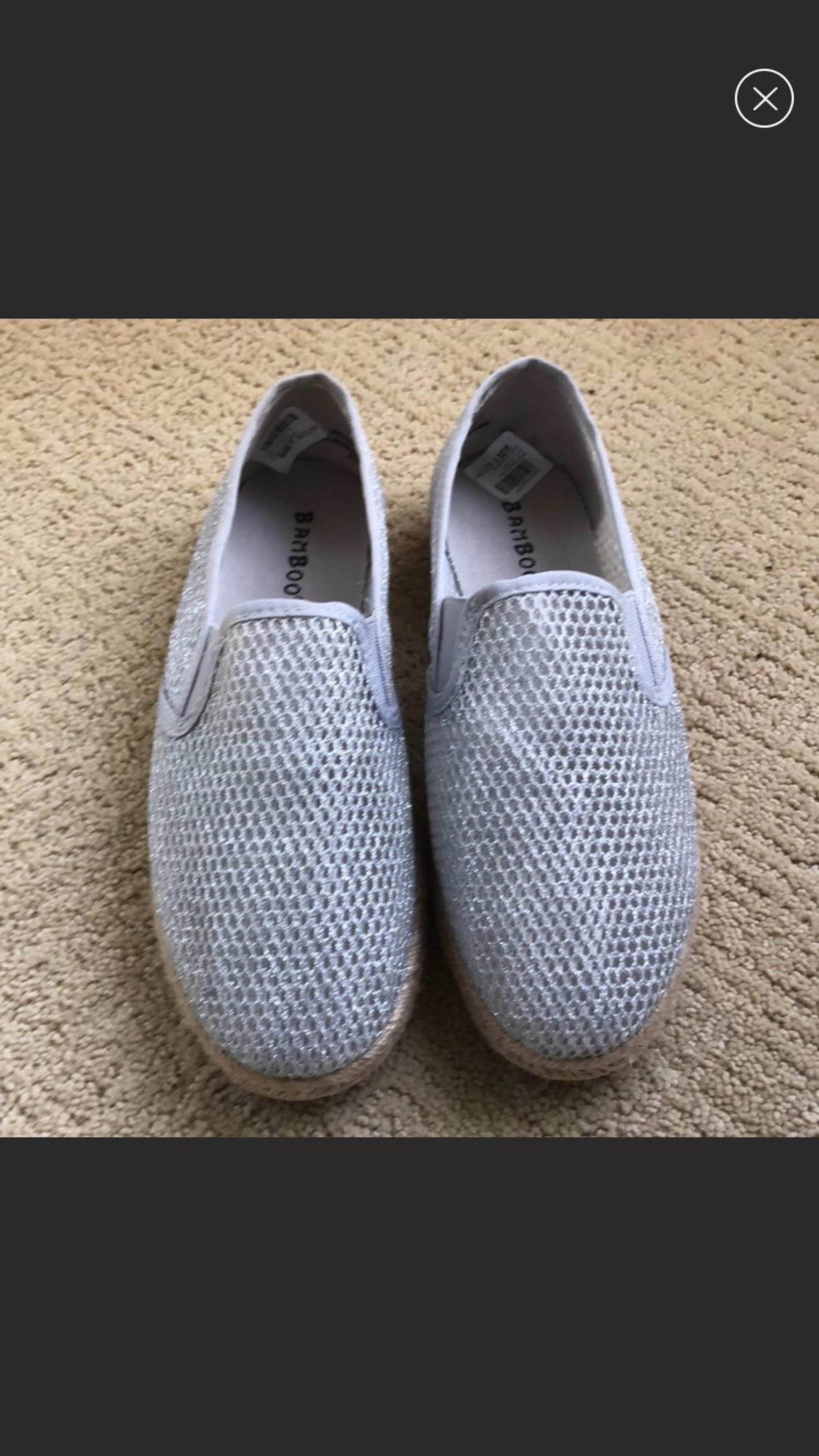 Silver Grey Shimmering Flats