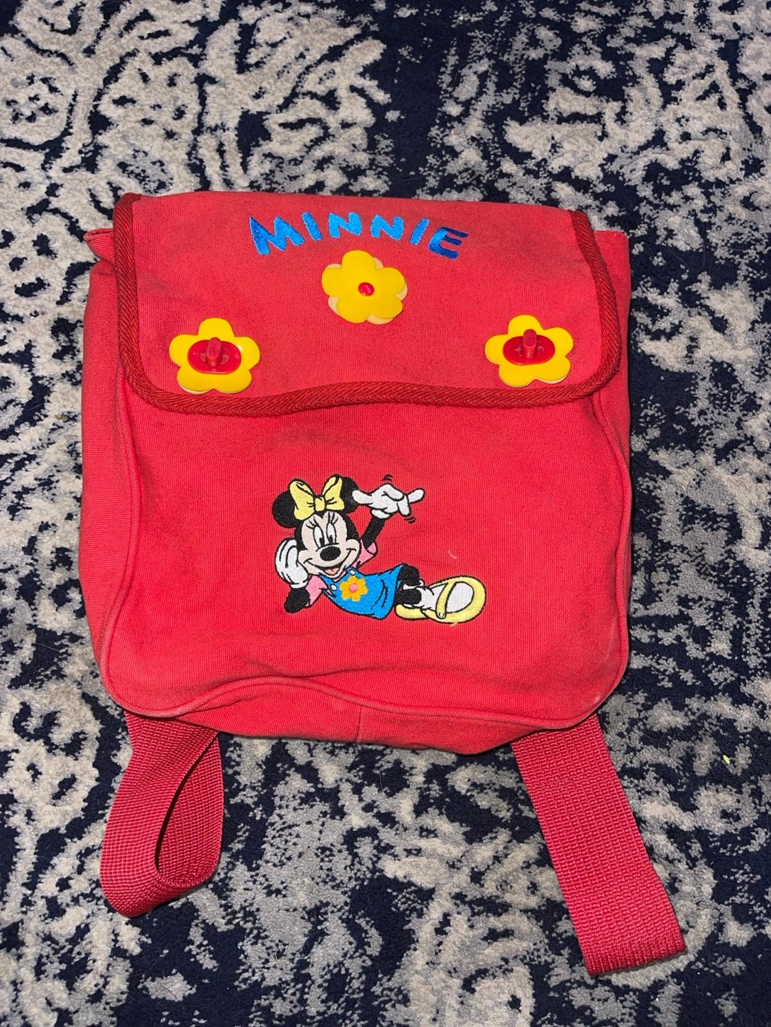 Disney Minnie Mouse embroidered red backpack vintage