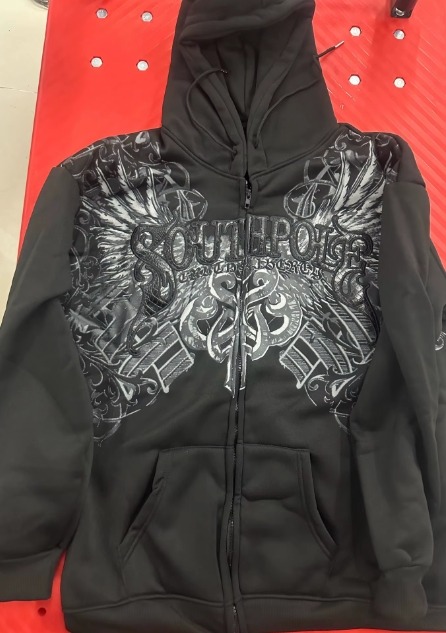 Y2K New Fashion Trend Fleece Padded Zipper Hoodie Women Street Hip Hop