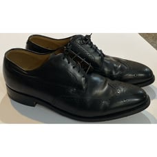 Men's Johnston and Murphy Limited 11.5 D Wingtip Dress Shoes Optima Leather Blk