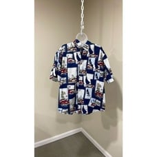 NWOT Natural Issue Classic Car Hawaiian Shirt. Size L large 100% cotton