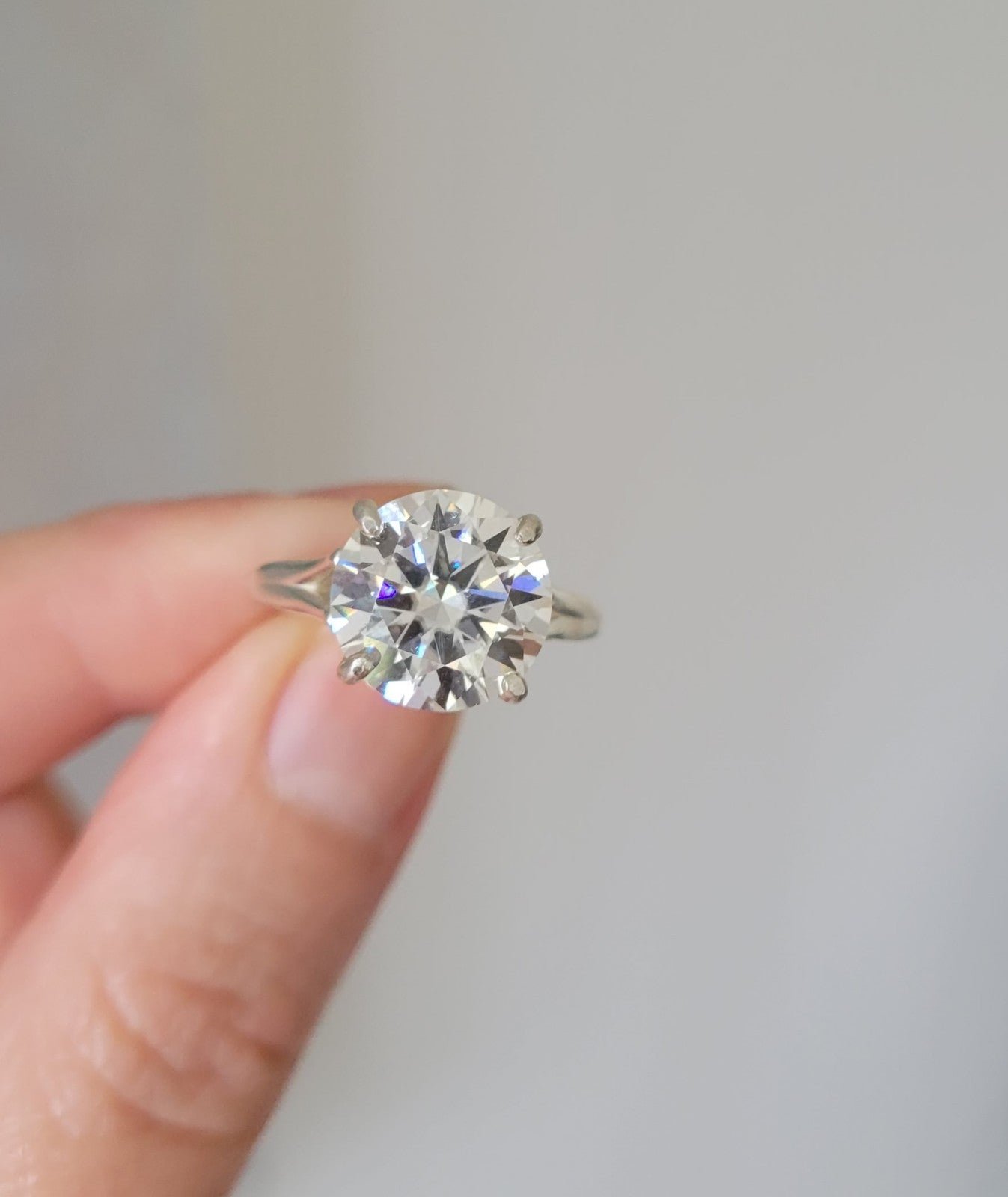 New 5ct Certified Moissanite Diamond Ring,Size 7