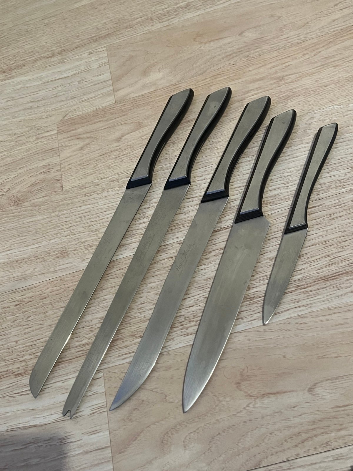 Hand Made high-carbon stainless steel set 5 knives Cutlery chefs knives