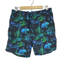 Scotch & Soda Men's Black Hawaiian Swim Trunks Size XL Green Blue Fruit