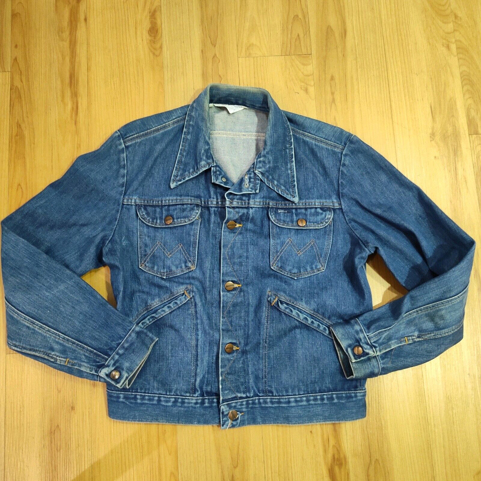Vintage Maverick Denim Jacket Sz 42 WPL 6428 Automaticks Sanforset Made In USA