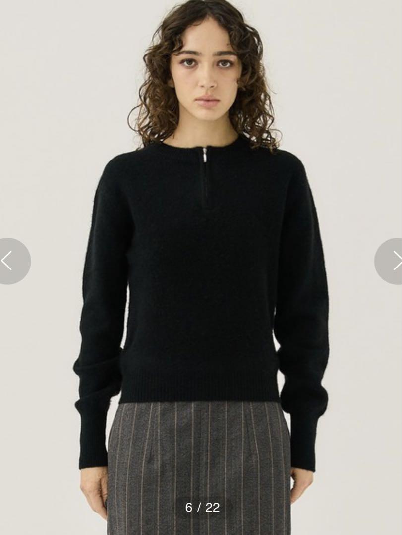 CLANE】 W FACE HALF ZIP YAK KNIT TOPS Other