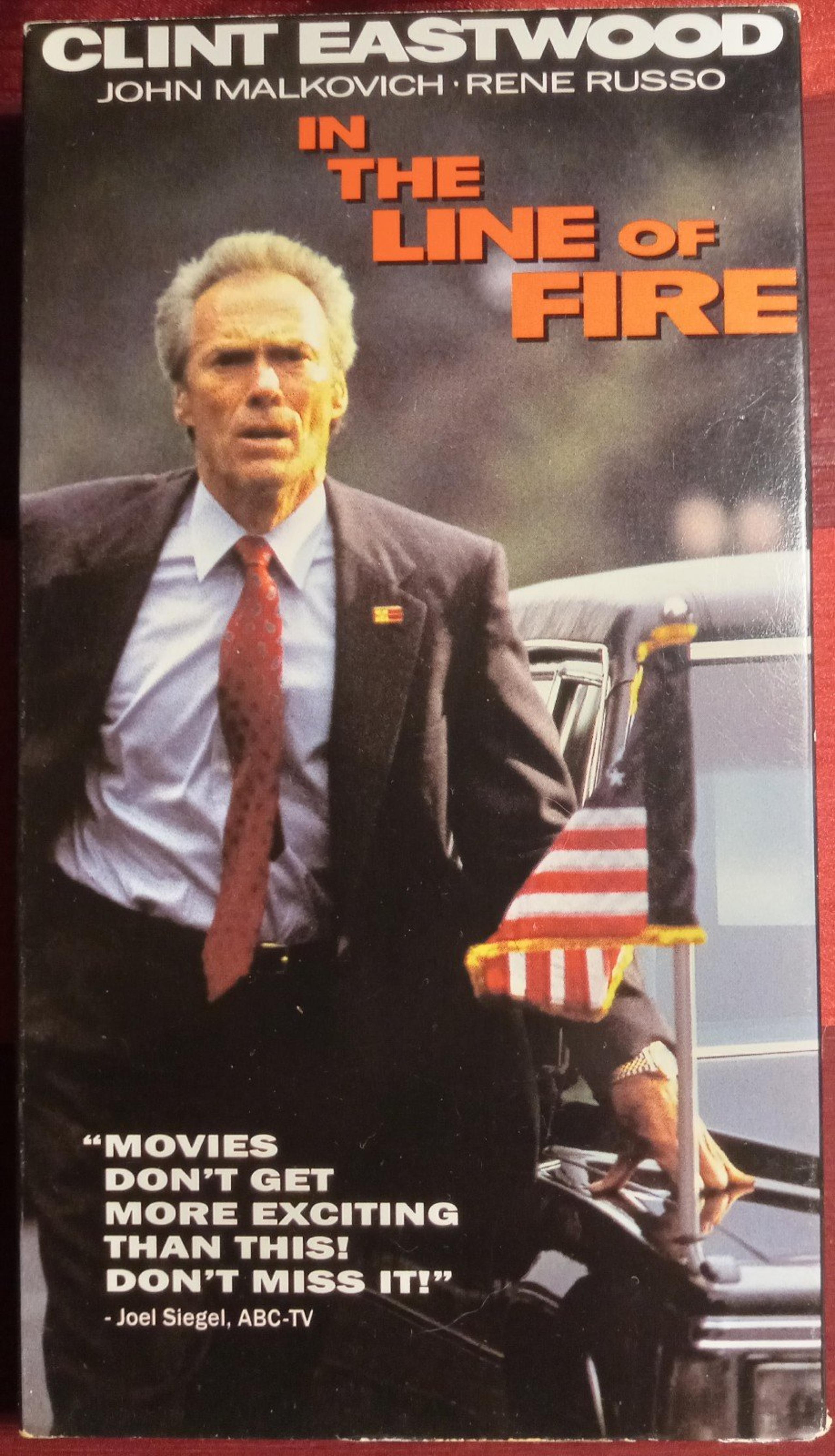 "In The Line of Fire VHS. 1993 Columbia TriStar Release. Action. Rated R