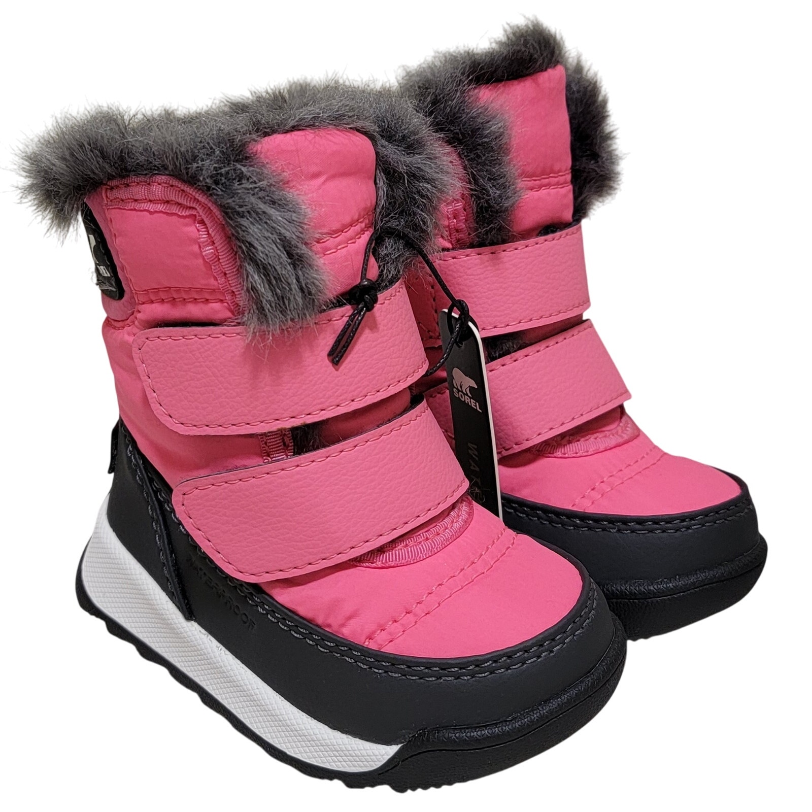 Sorel Baby Toddler Whitney II Strap Winter Ankle Booties Size US 4 Tropic Pink