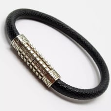 LOUIS VUITTON Authentic Bracelet Digit Taiga Ardoise Black Graphite Damier Men