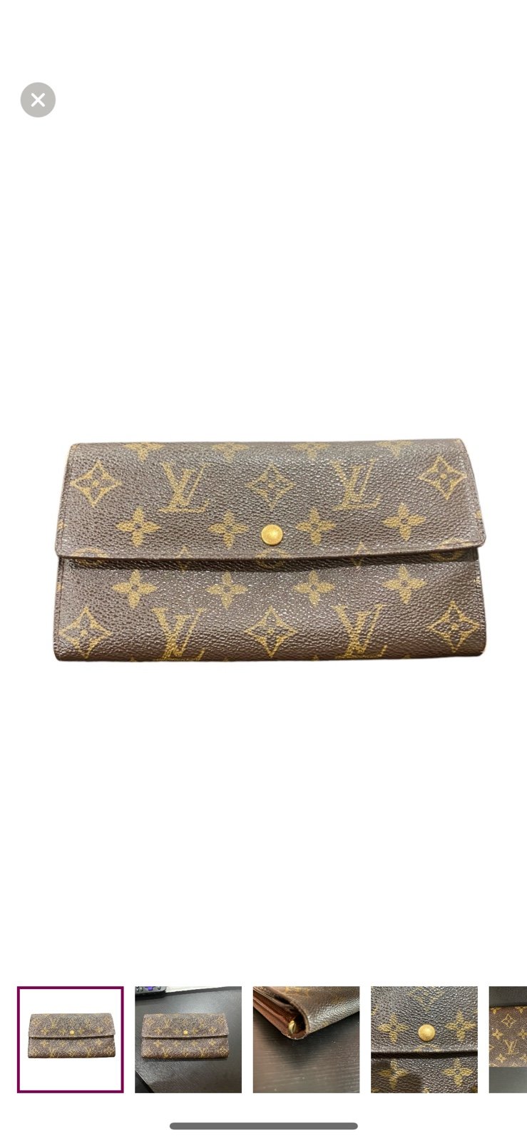 Louis Vuitton Sarah logo wallet 100% authentic
