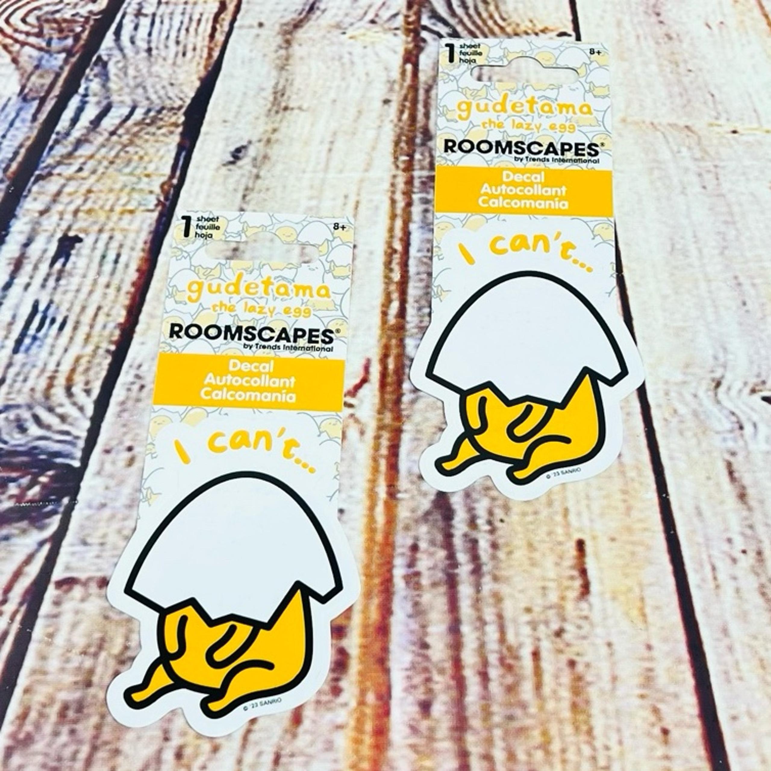Gudetama the Lazy Egg Roomscapes - 2x Decals
