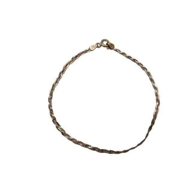 14 karat Twisted Herringbone bracelet - 14K gold 7 Twisted Herringbone bracelet
