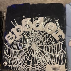 Sp5der hoodie black and white