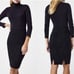 SPANX Perfect Ponte Pencil in Classic Black Shaping Stretch Skirt Medium 118