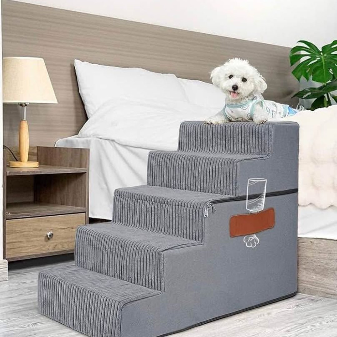 Supet Dog Stairs for Small Medium Large Dogs to Get on Bed, Dog Steps for High