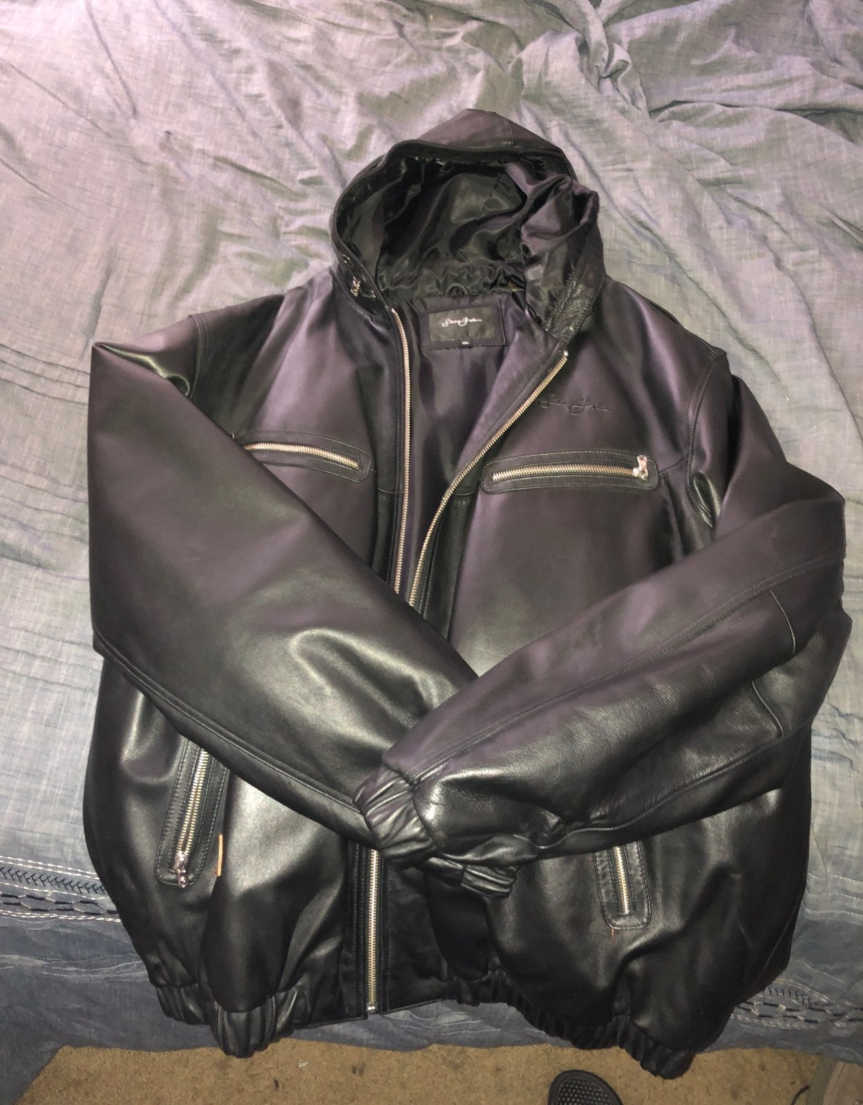 Leather Jacket sean john 3XL