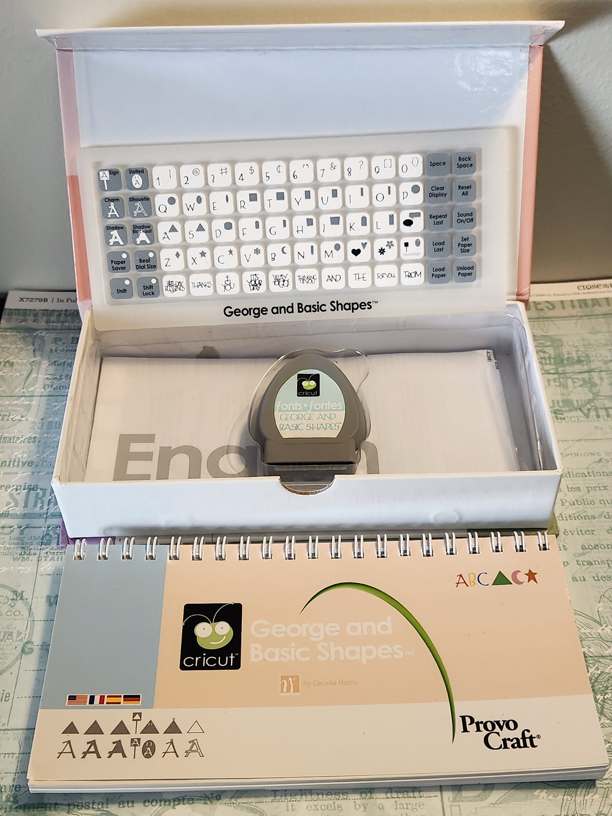 Cricut Font Cartridges Bundle of 3 George Cuttin More In Boxes Lot Great!